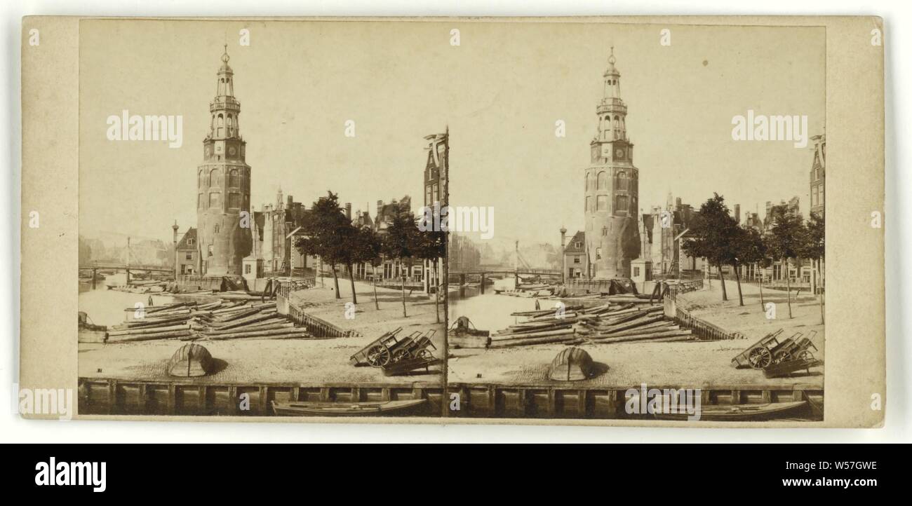 Montelbaanstoren, Pieter Oosterhuis (zu) zugeschrieben, 1852 - 1870 Stockfoto