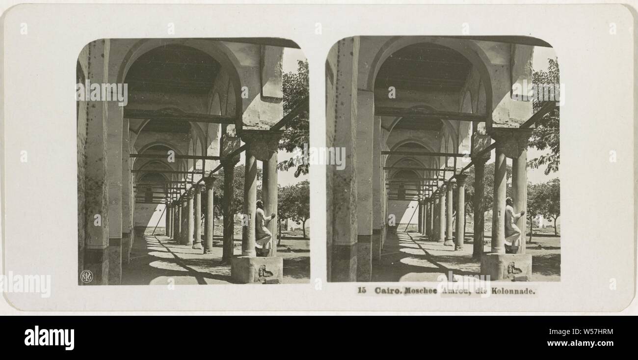 Kairo. Moschee Amrou, Kolonnade, Neue Photographische Gesellschaft, Steglitz, 1909 Stockfoto
