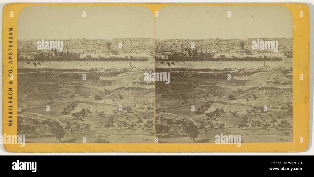Gerusalemme, Panorama und Valle di Giosafat [unsere], Johannes W. Merkelbach & Co., 1880 - 1920 Stockfoto