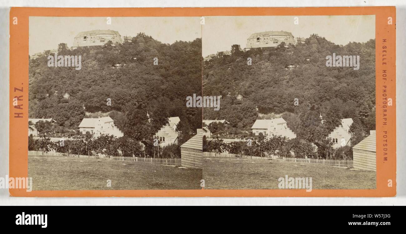 Harz. Schloss Wernigerode von Kuster Camp, Schloß Wernigerode, H. Selle, 1860 - 1880 Stockfoto