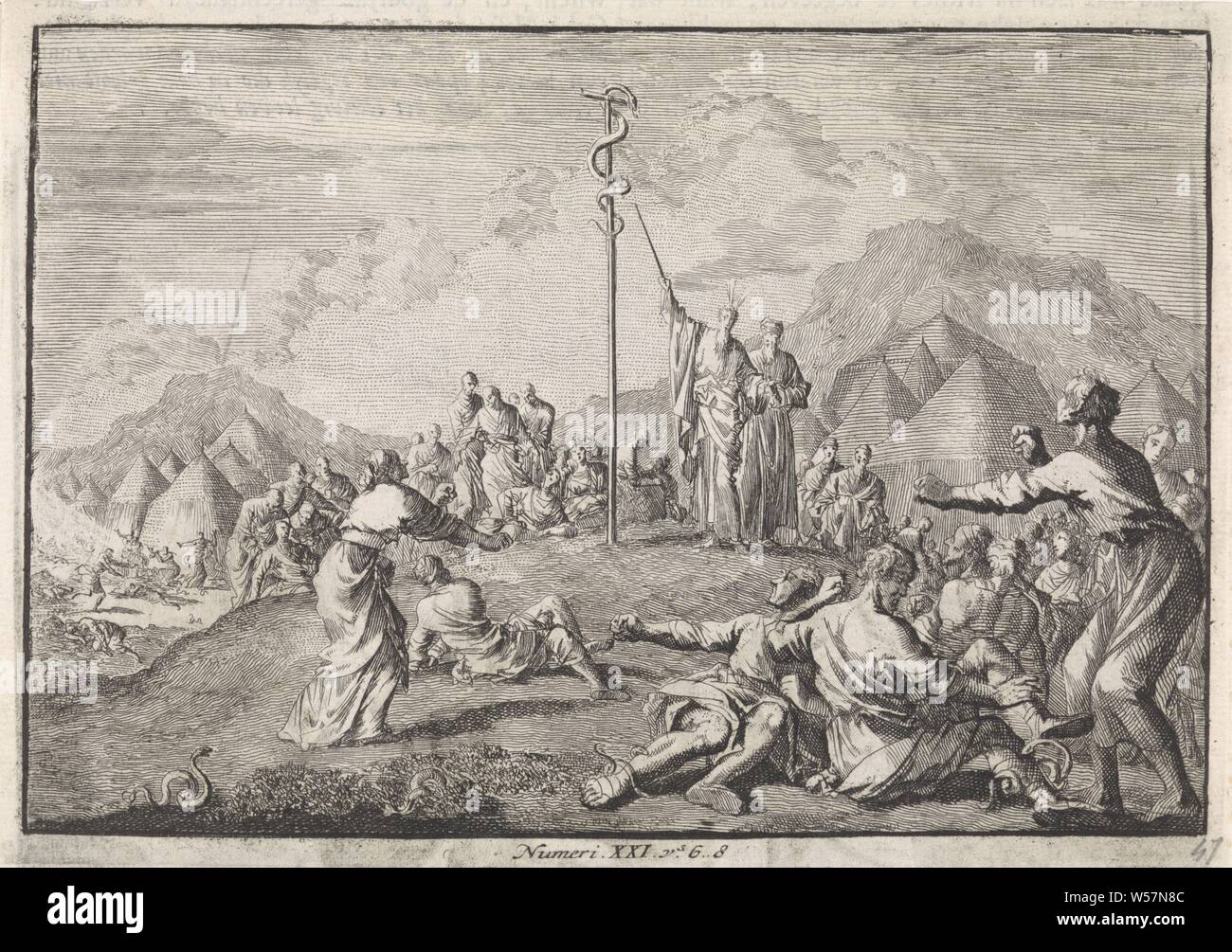 Schaffung des Kupfer Schlauch, Jan Luyken, Amsterdam, 1703-1762, Papier, Buchdruck, H 126 mm x B 161 mm Stockfoto