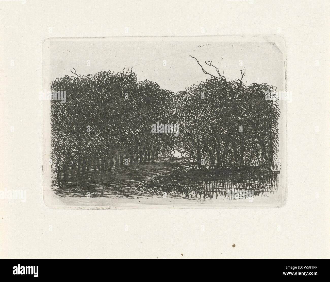 Abraham begrüßt die Engel, Rembrandt van Rijn (auf Objekt erwähnt), 1656, Papier, drypoint, H 159 mm x B 131 mm Stockfoto