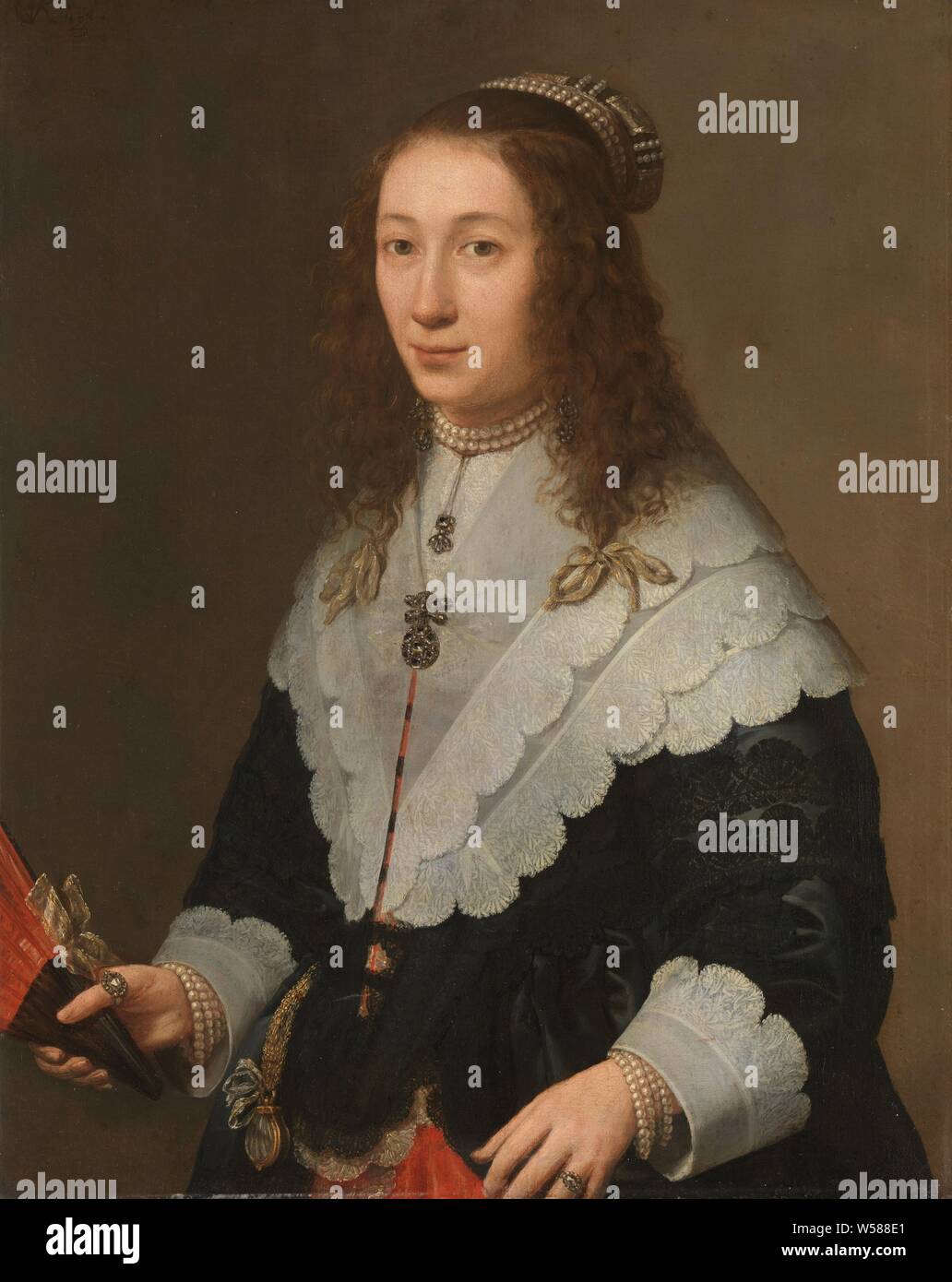 Catharina Van (1626-1722), Ehefrau oder Guilliaam van Bleyswijk, Gerard van Kuijl, 1640 - 1660, Leinwand, Ölfarbe (Lack), h 79,5 cm x W 63,5 cm d 8 cm Stockfoto