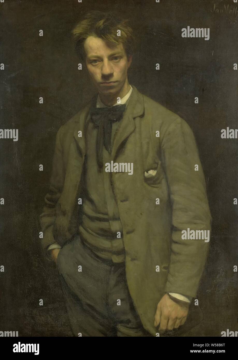 Portrait von Albert Verwey, 1885, historische Personen, Albert Verwey, Jan Veth, Amsterdam, Ölfarbe (Lack), Leinwand, Malen, h 112 cm x W 80 cm Stockfoto
