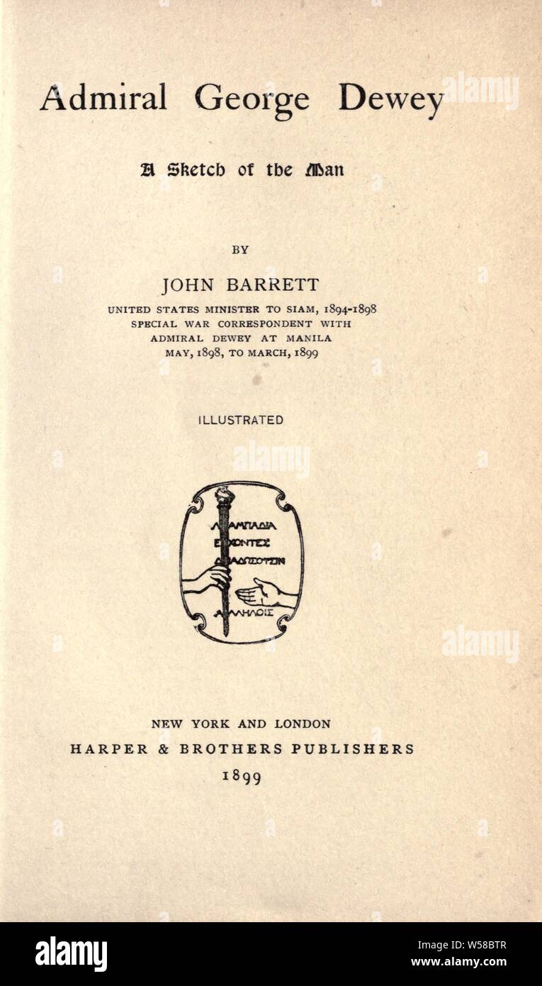 Admiral George Dewey;: Barrett, John, 1866-1938 Stockfoto