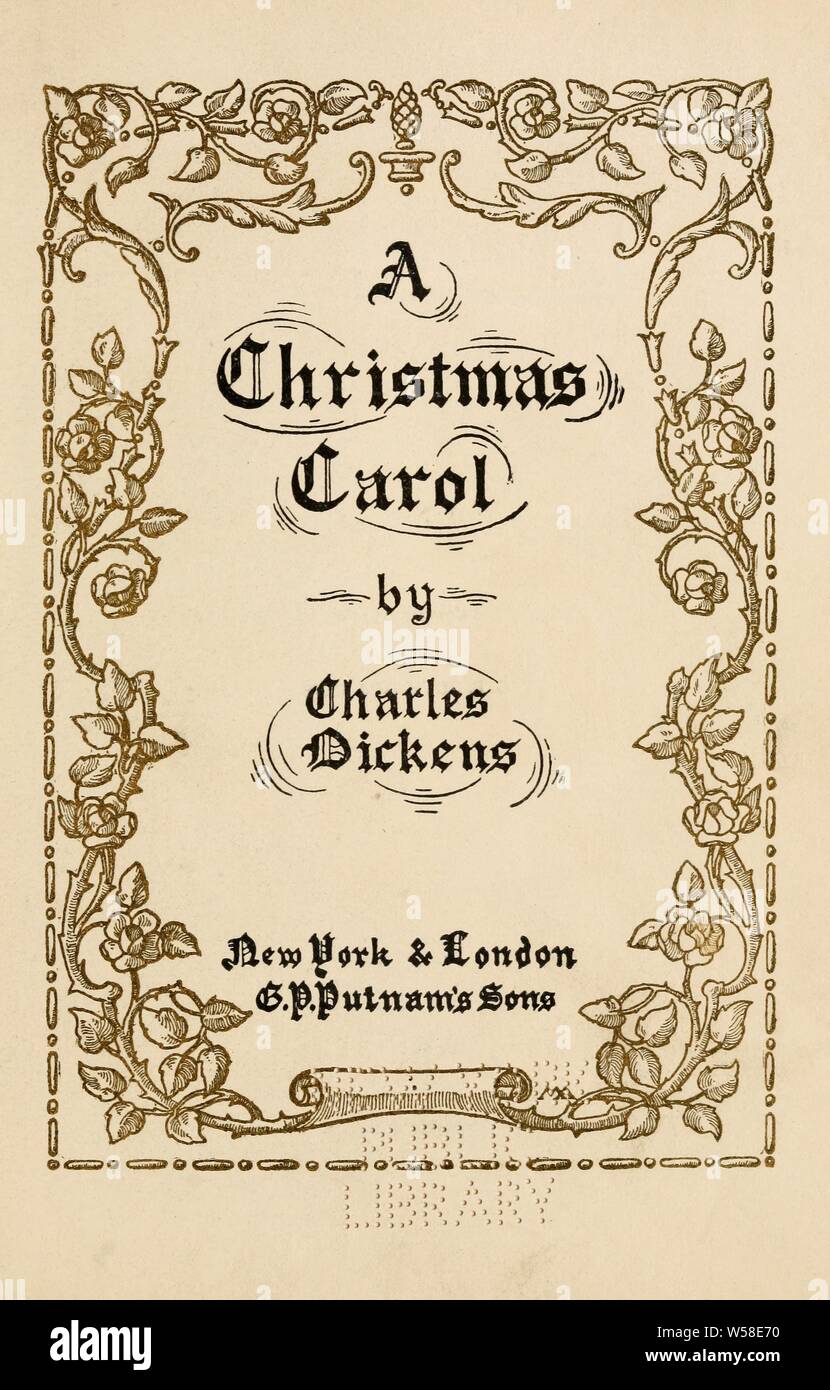 A Christmas Carol: Dickens, Charles, 1812-1870 Stockfoto