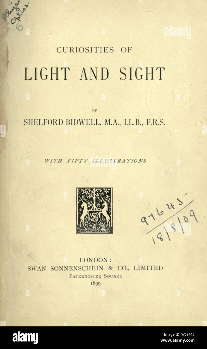 Kuriositäten von Licht und Sicht: Bidwell, Shelford Stockfoto
