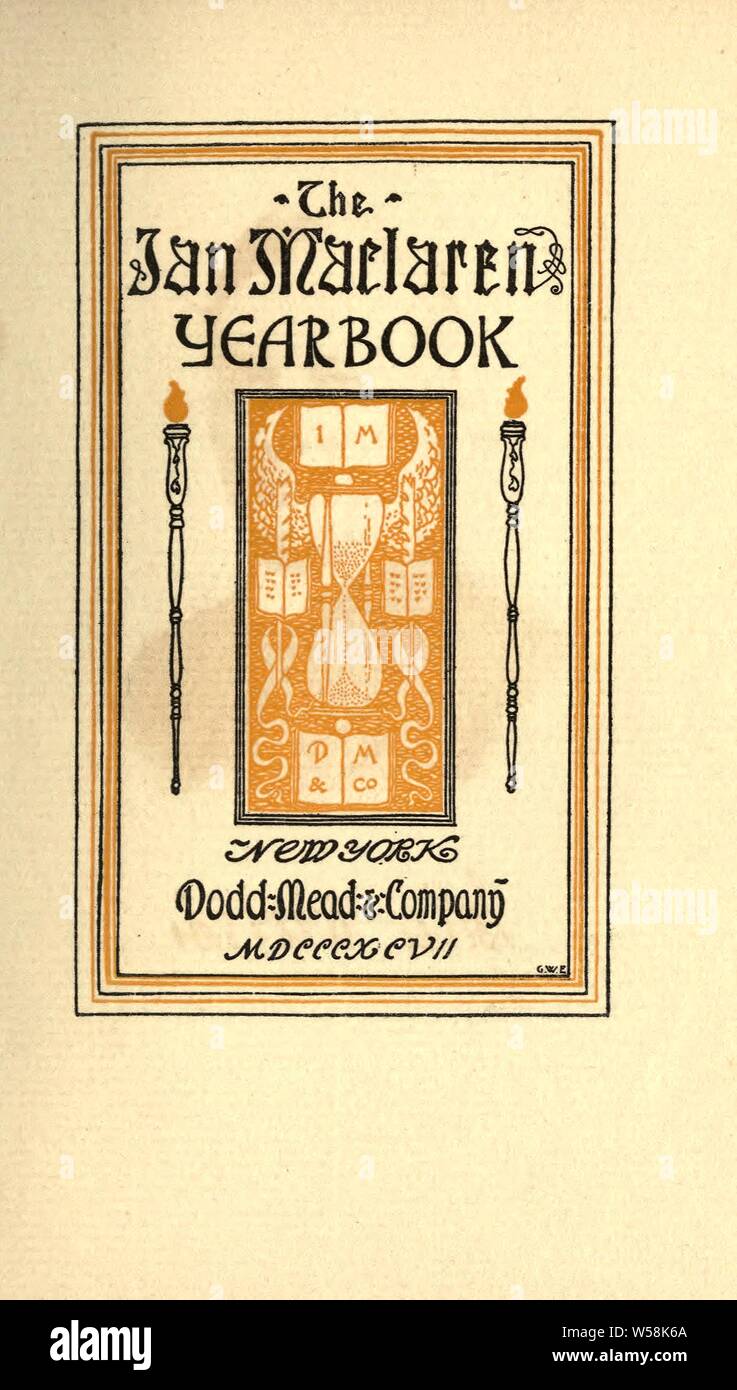 Die Ian Maclaren Jahrbuch: Maclaren, Ian, 1850-1907 Stockfoto
