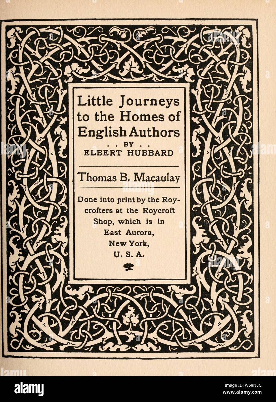 Kleine Reisen zu den Häusern der englischen Autoren: Hubbard, Elbert, 1856-1915 Stockfoto