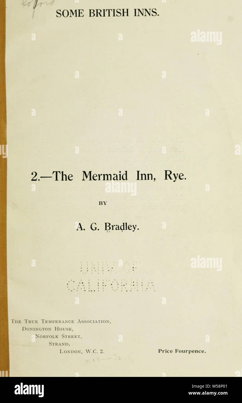 Das Mermaid Inn, Roggen: Bradley, A. G. (Arthur Granville), 1850-1943 Stockfoto