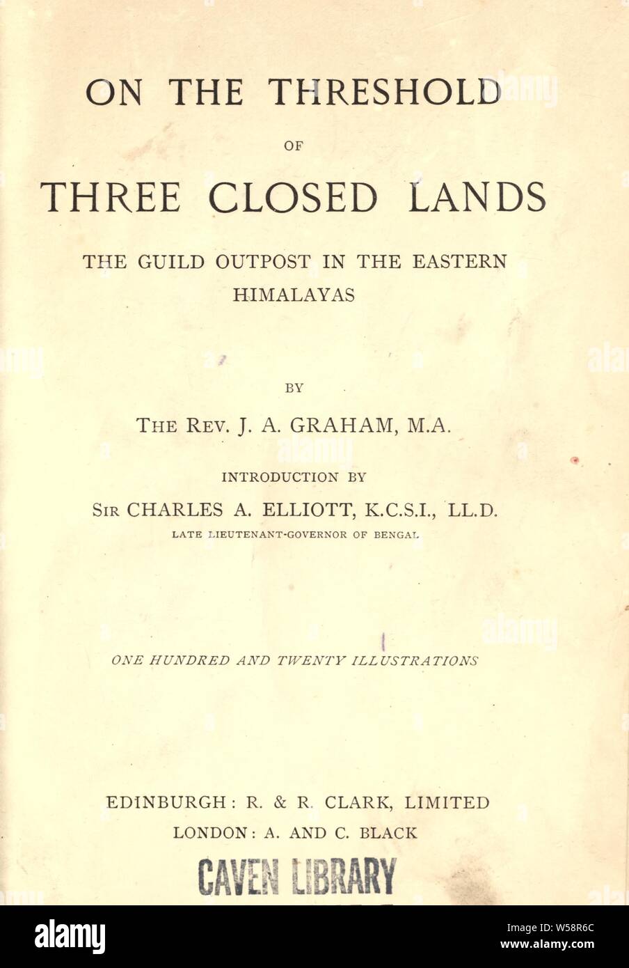 An der Schwelle der drei Länder: die Gilde Außenposten im östlichen Himalaya: Graham, J. A. (John Anderson), 1861-1942 Stockfoto