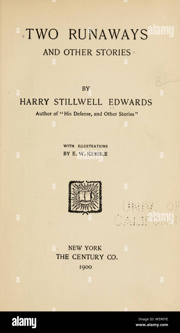 Zwei Ausreißer, und andere Geschichten;: Edwards, Harry Stillwell, 1855-1938 Stockfoto