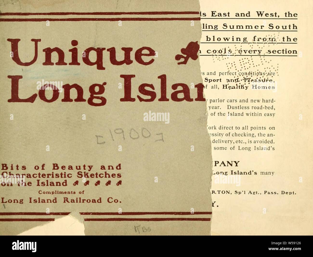 Einzigartige Long Island: Long Island Railroad Company Stockfoto