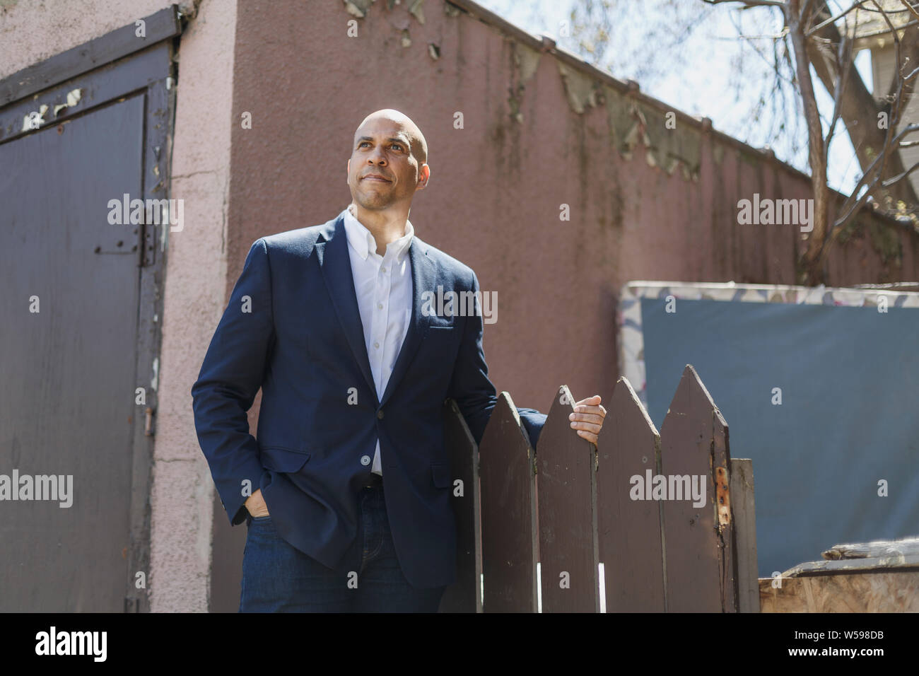 Cory Booker, New Jersey Senator und 2020 Demokratische Präsidentschaftskandidat, in Milwaukee, Wisconsin fotografiert am Dienstag, 23. April 2019. Stockfoto