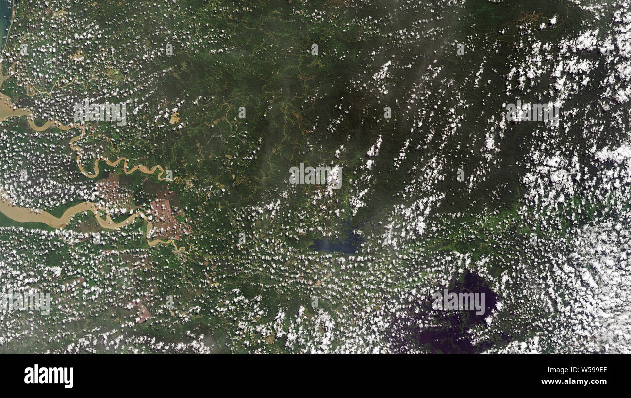 Antenne des Sarawak River Delta auf der Insel Borneo in Ost-malaysia Stockfoto