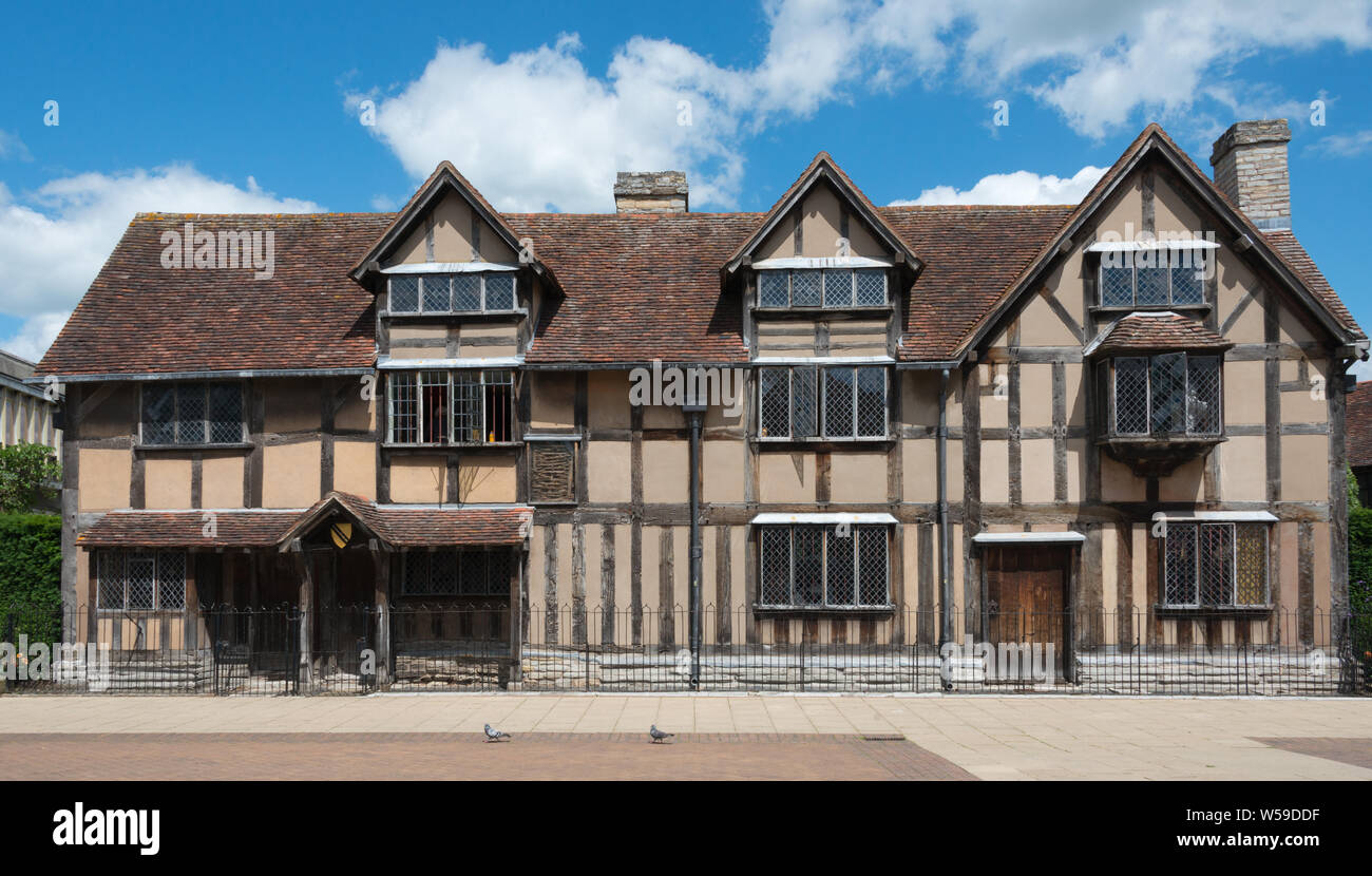 Geburtsort des Dramatikers William Shakespeare in der Henley Street, Stratford-upon-Avon, Warwickshire, Großbritannien Stockfoto