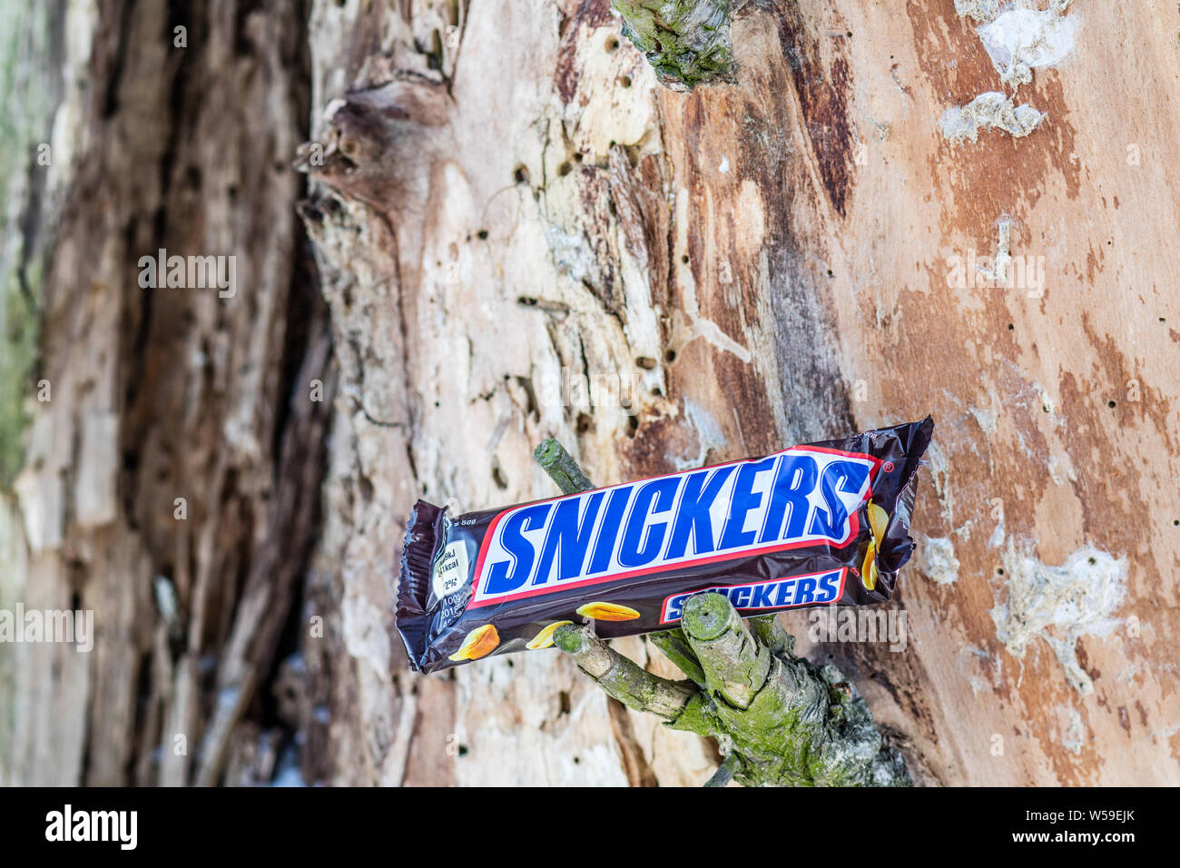 Snickers Schokoriegel von Mars Incorporated Stockfoto