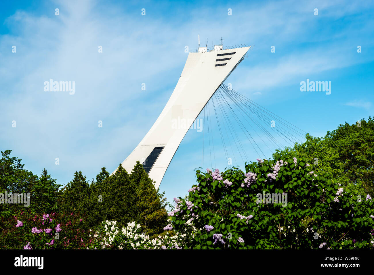 Das Montreal Tower - Olympic Park Stockfoto