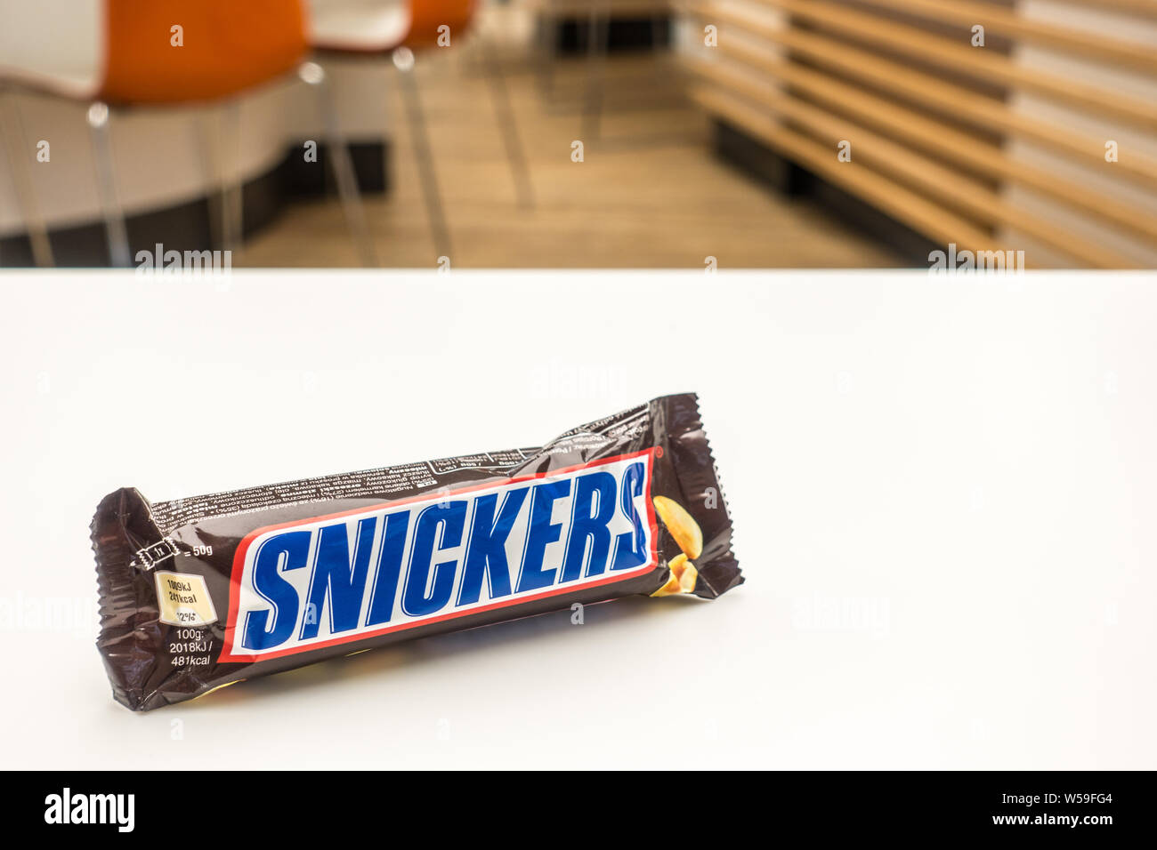 Snickers Schokoriegel von Mars Incorporated Stockfoto