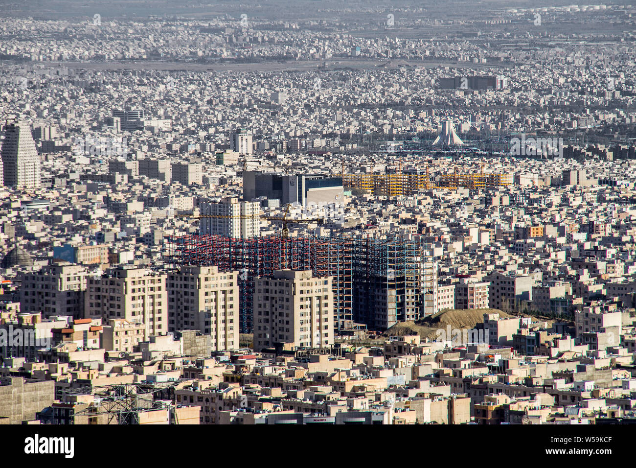 Blick auf Teheran Stadt Stockfoto