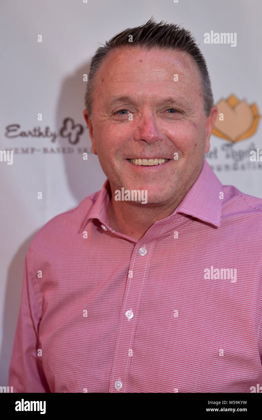 LOS ANGELES, Kalifornien - 03. Juli: Ken Gaft im California Saga 2 Benefiz Konzert im Theater im Ace Hotel am Juli 03, 2019 in Los Angele Stockfoto