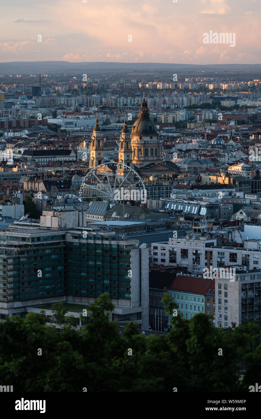 Budapest Blick auf die Stadt im Sommer, in Ungarn Stockfoto