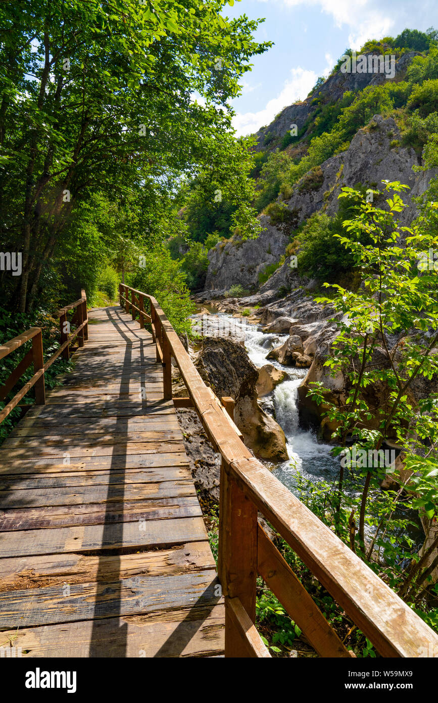 Wanderweg zu Horma Canyon in Kure Mountains National Park, Kure Daglari Milli Parki, Kastamonu/Türkei Stockfoto