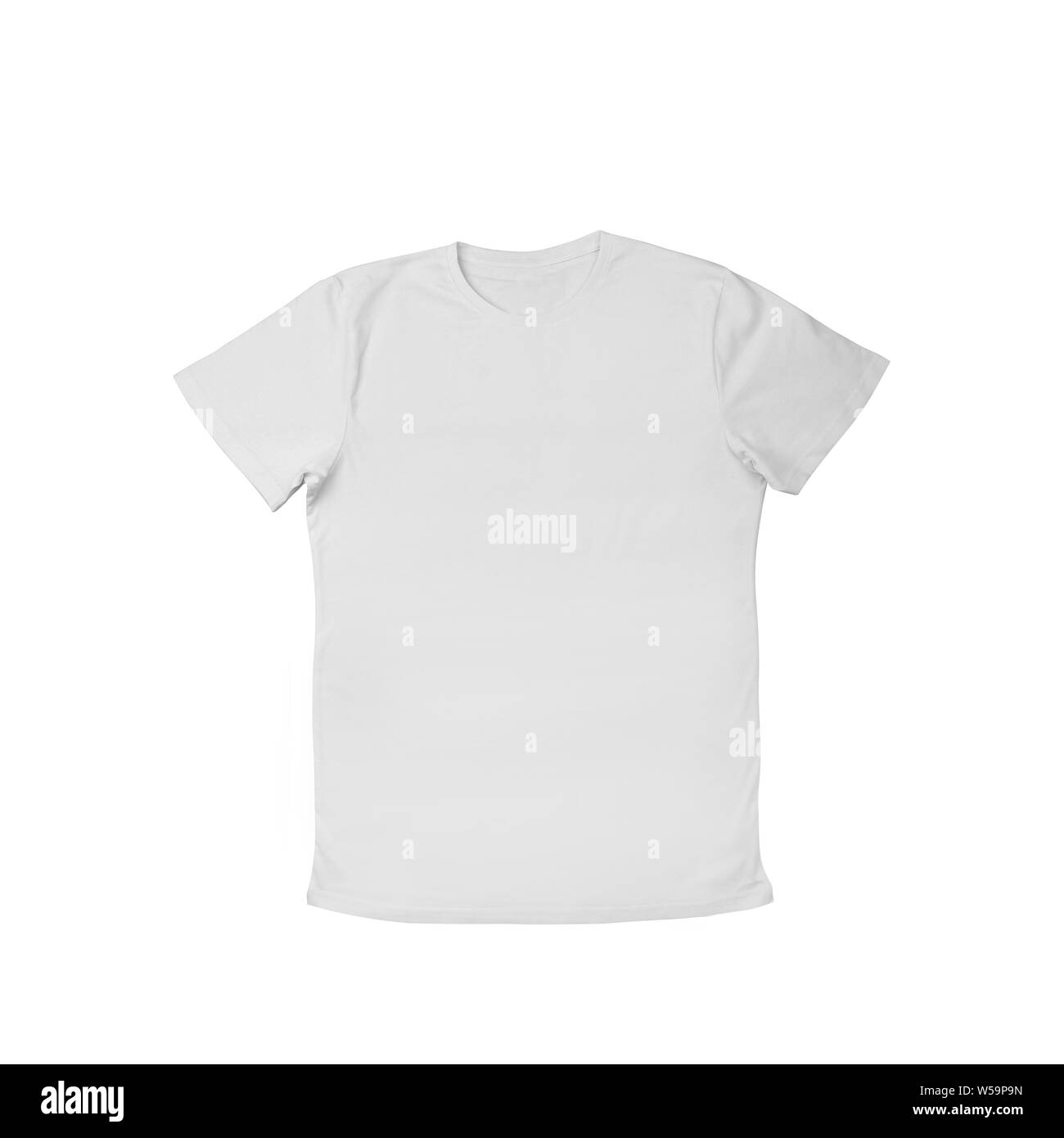 Weisses T-Shirt, Kleidung auf isoliert weißer Hintergrund Stockfoto