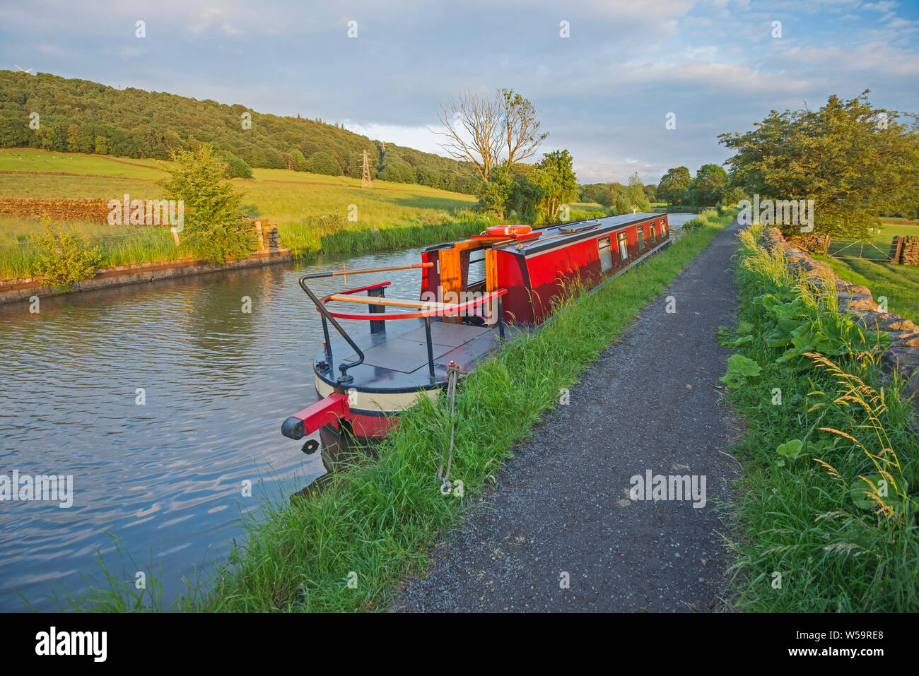 15-04 günstig in der englischen Landschaft Landschaft auf Britische Wasserweg Kanal Stockfoto