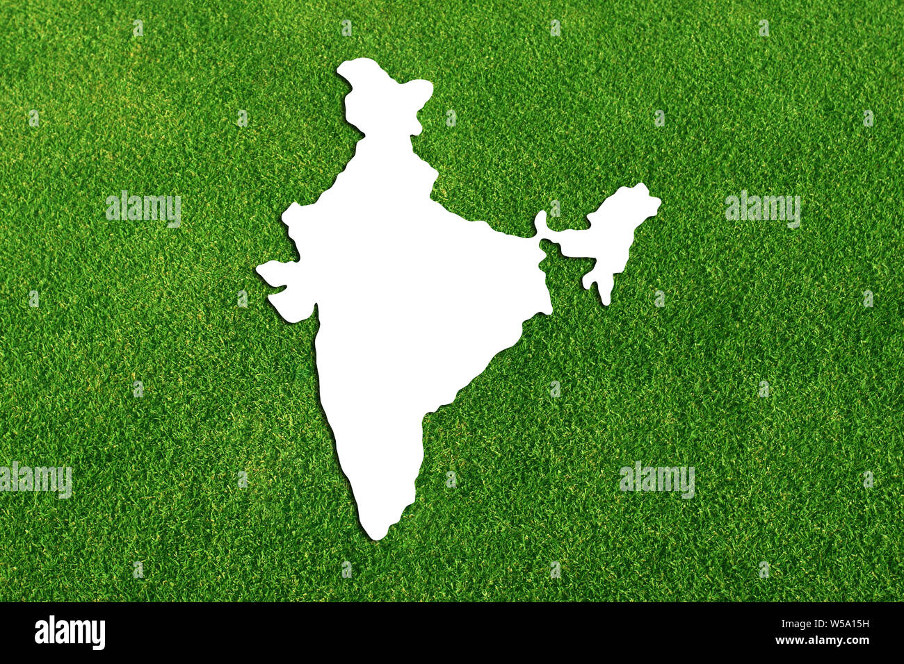 High-Angle-Ansicht einer Indien-Karte Stockfoto