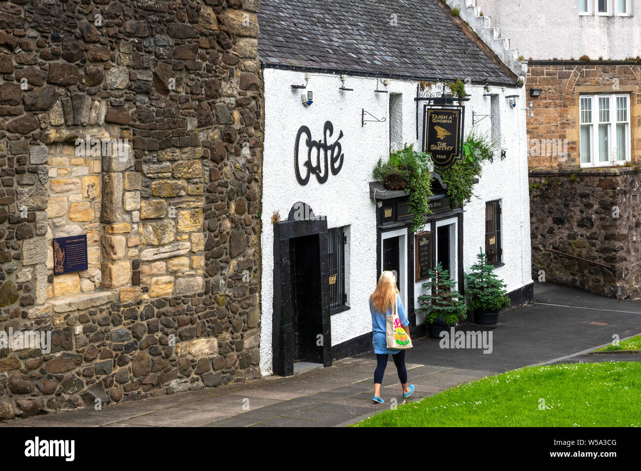 Die Schmiede (Taigh a'Ghobha) Café Bistro am St Mary's Wynd in der Stadt Stirling, Schottland, Großbritannien Stockfoto