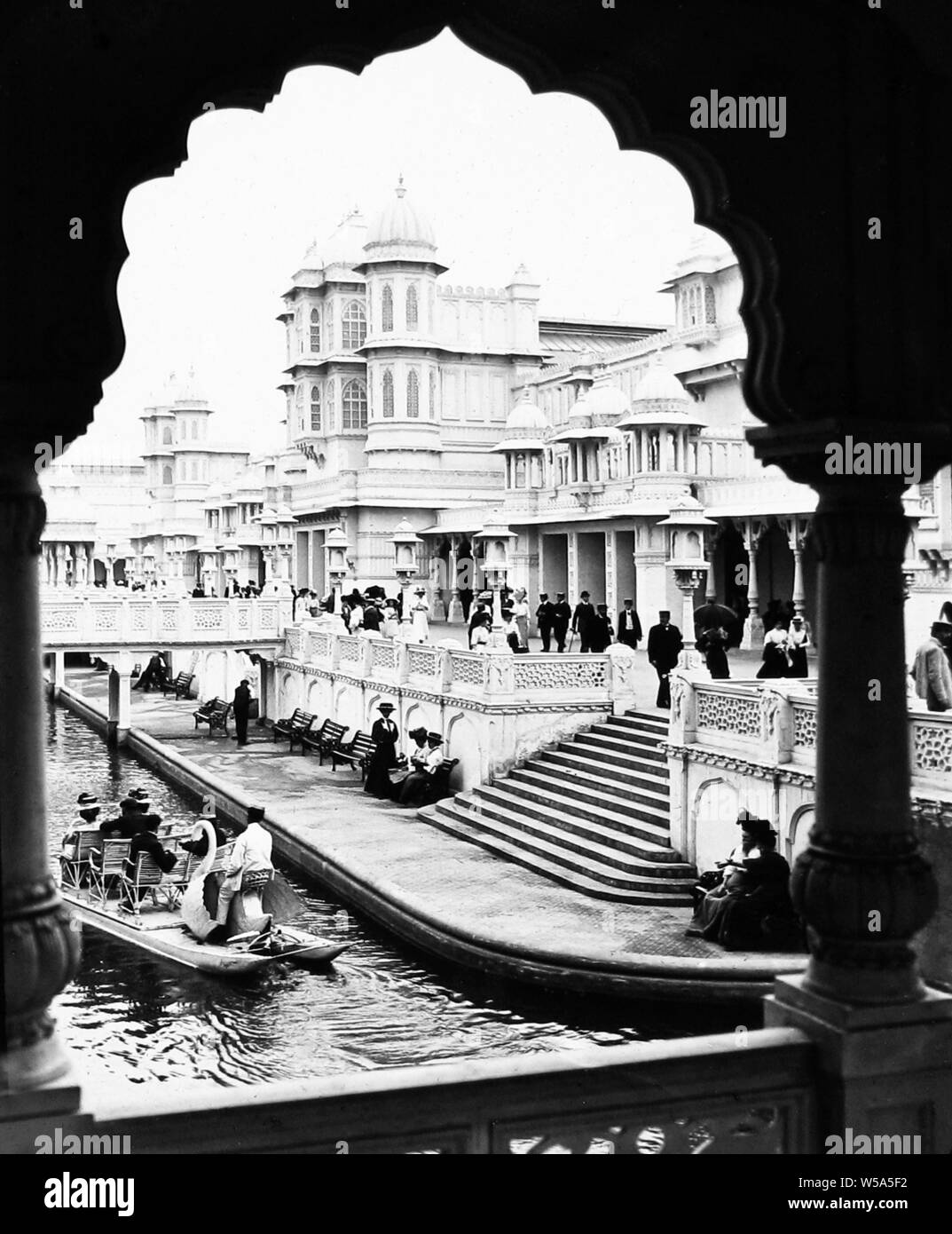 Swan Boote, Franco Britischen Weißen Stadt Ausstellung in London im Jahr 1908 Stockfoto