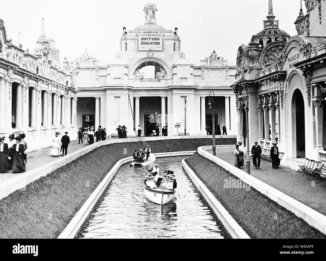 Hall des Britischen Bildung, Franco Britischen Weißen Stadt Ausstellung in London im Jahr 1908 Stockfoto