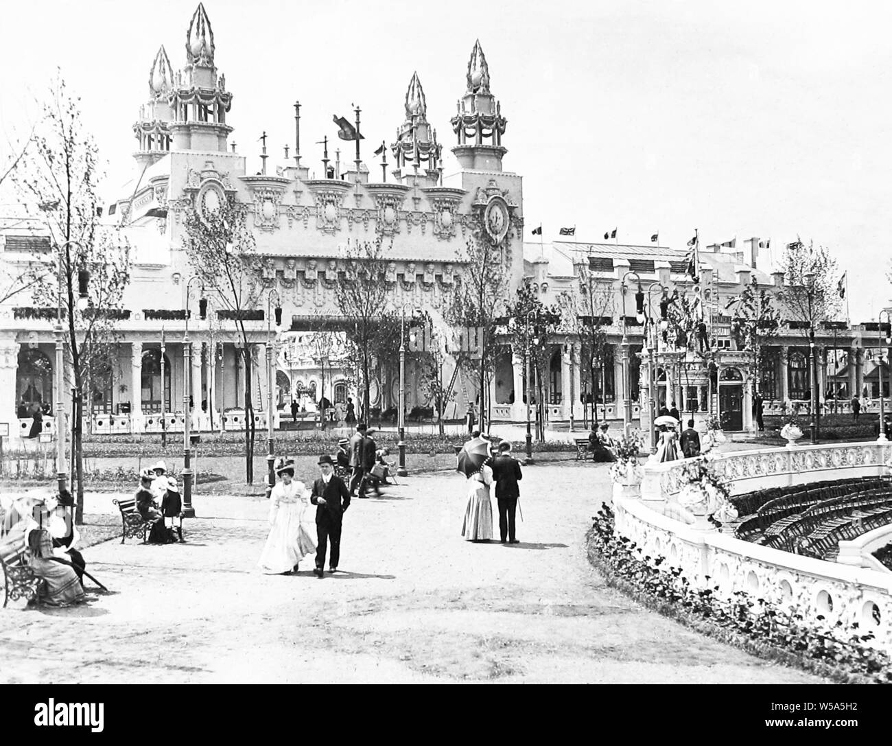 Franco Britischen Pavillon, Franco Britischen Weißen Stadt Ausstellung in London im Jahr 1908 Stockfoto