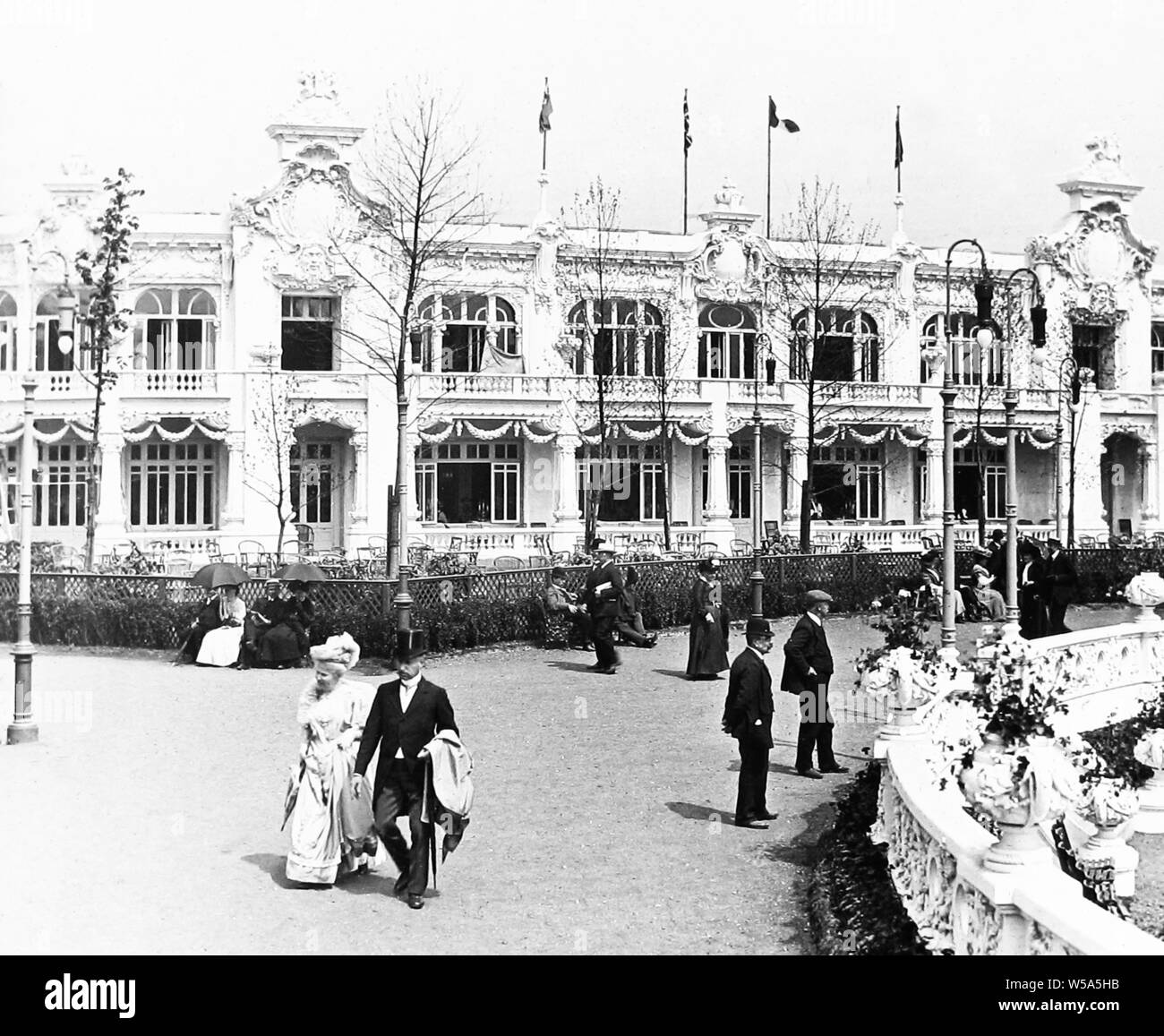Garden Club, Franco Britischen Weißen Stadt Ausstellung in London im Jahr 1908 Stockfoto