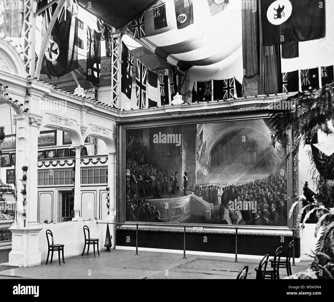 Die Victoria Court, Franco Britischen Weißen Stadt Ausstellung in London im Jahr 1908 Stockfoto