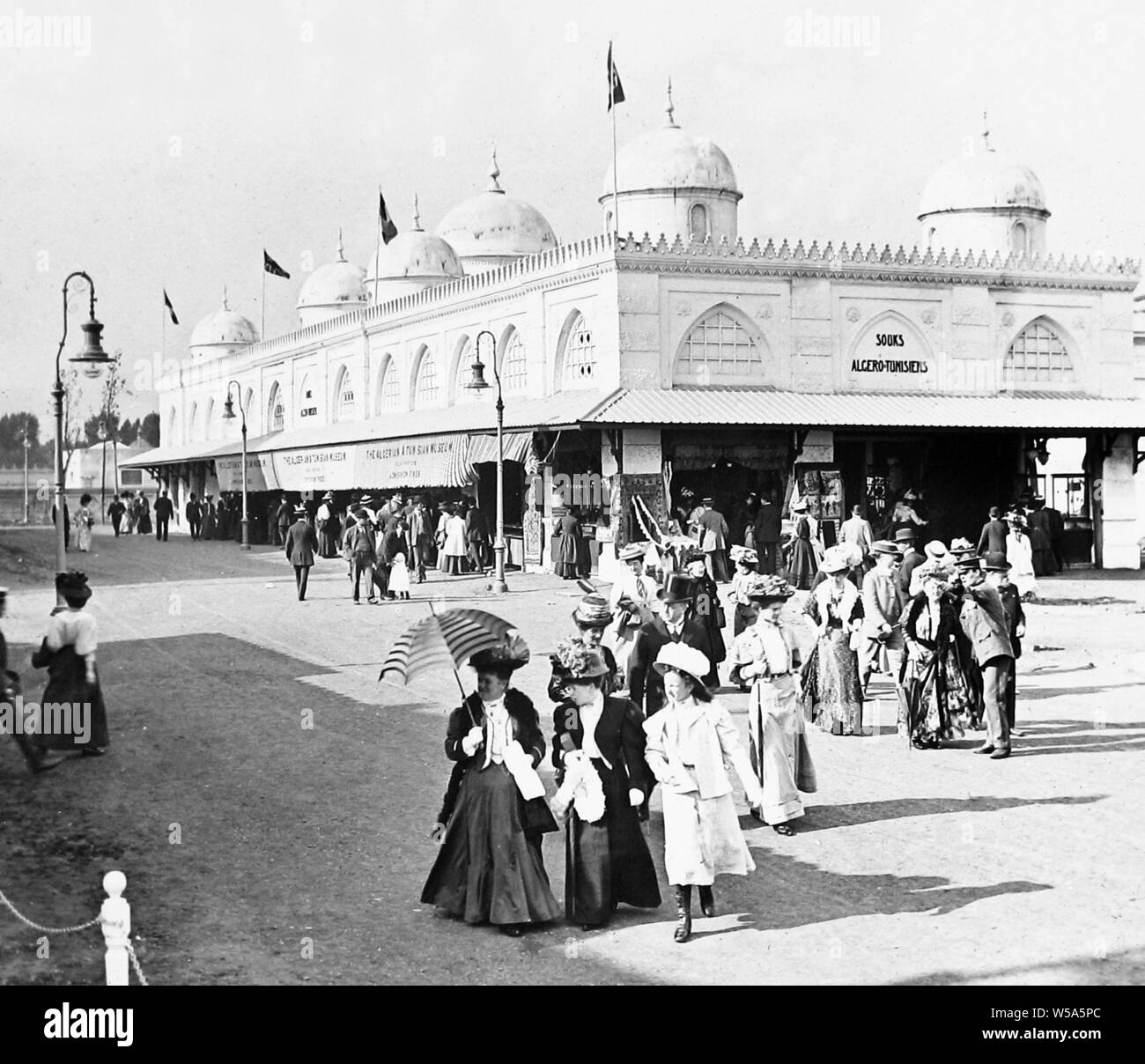 Französisch-kolonialen Palast, Franco Britischen Weißen Stadt Ausstellung in London im Jahr 1908 Stockfoto