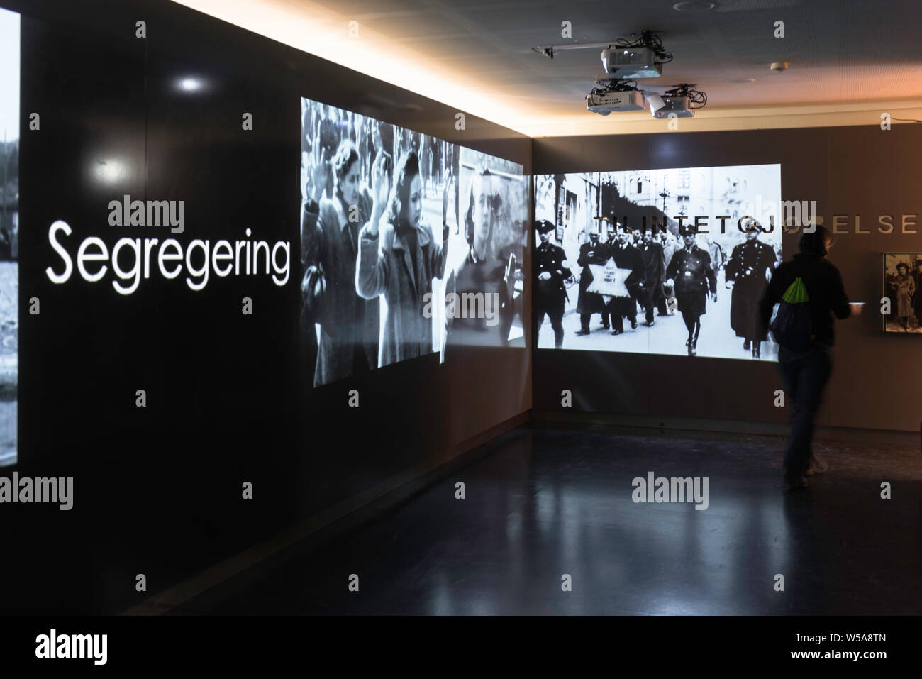 Holocaust, Ausstellung zur NS-Segregation und Verfolgung von Juden in Norwegen, Zentrum für Studien über Holocaust und religiöse Minderheiten, Oslo Stockfoto