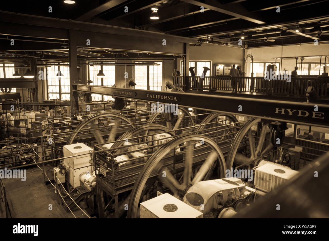 San Francisco Cable Car Museum Stockfoto