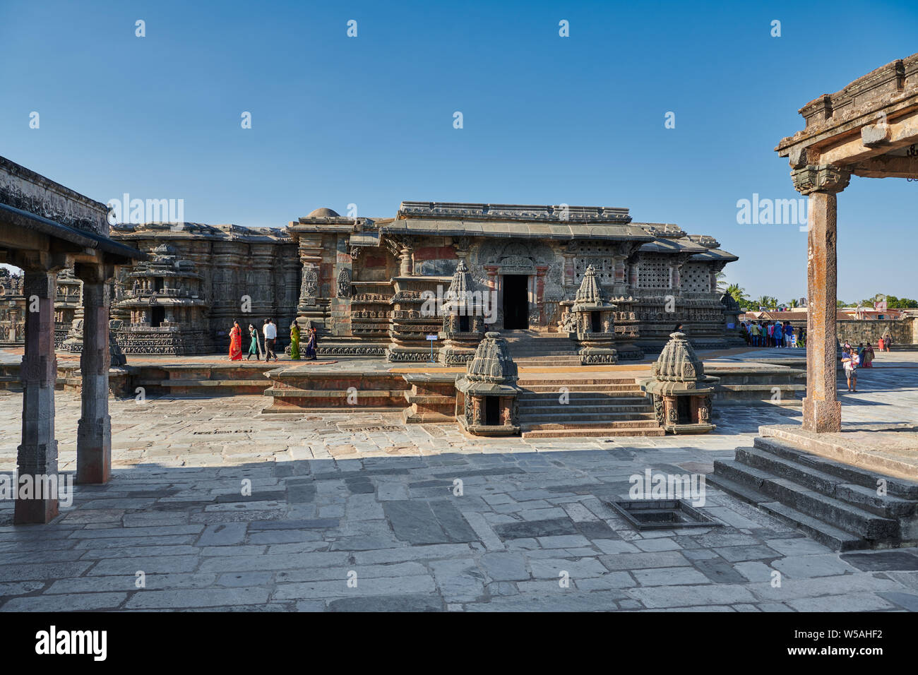 Chennakesava Tempel, Belur Jain Tempel, Hassan, Karnataka, Indien Stockfoto