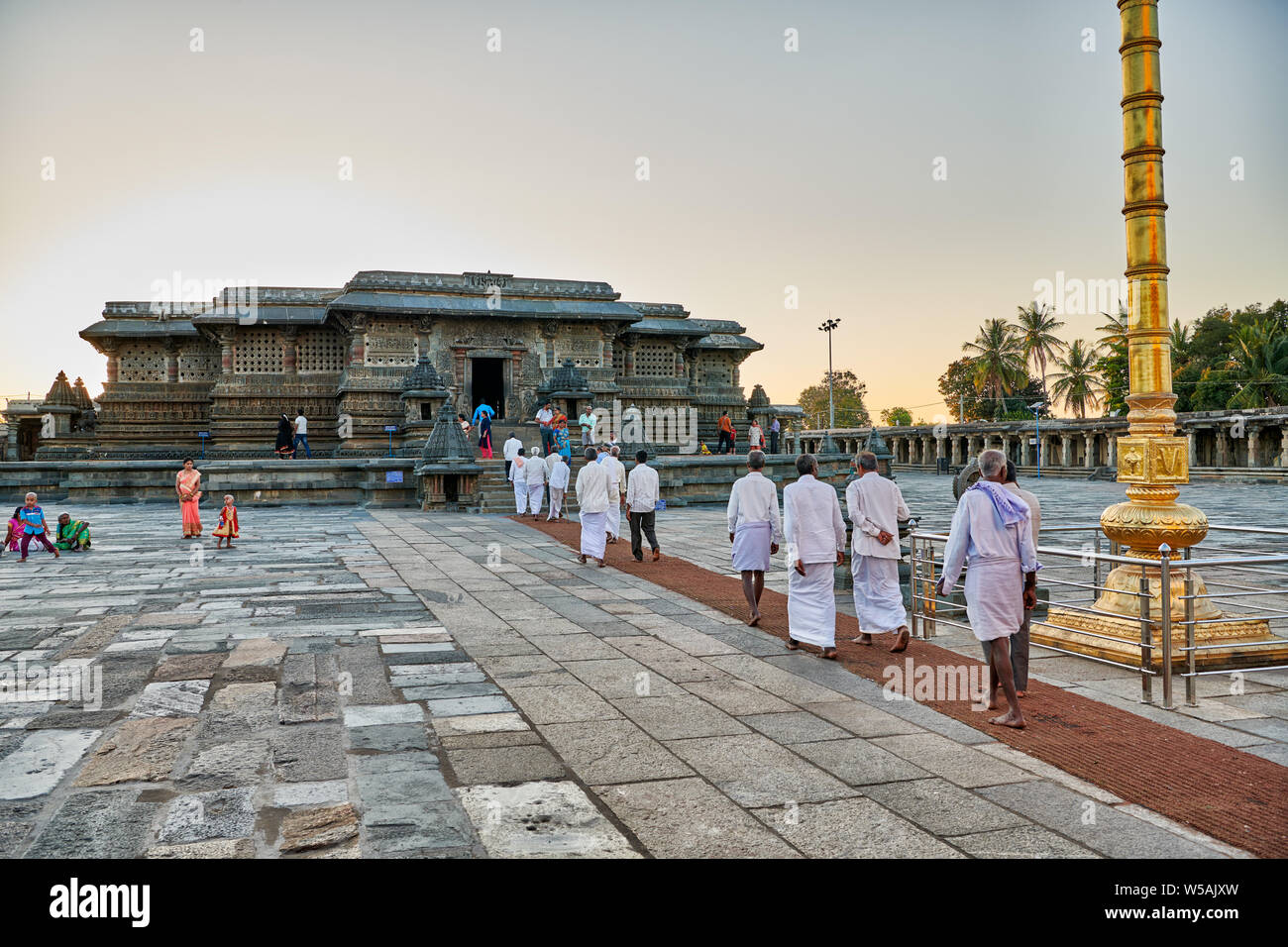 Chennakesava Tempel, Belur Jain Tempel, Hassan, Karnataka, Indien Stockfoto