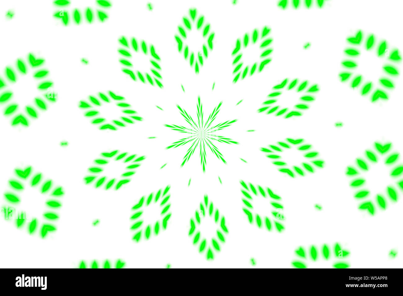 Grüne Kaleidoskop Abbildung Stockfoto