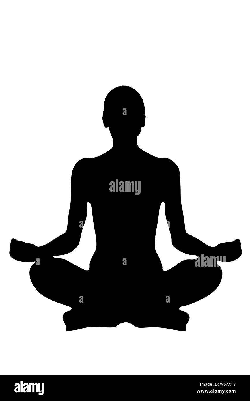 Frau Yoga zu praktizieren Stockfoto