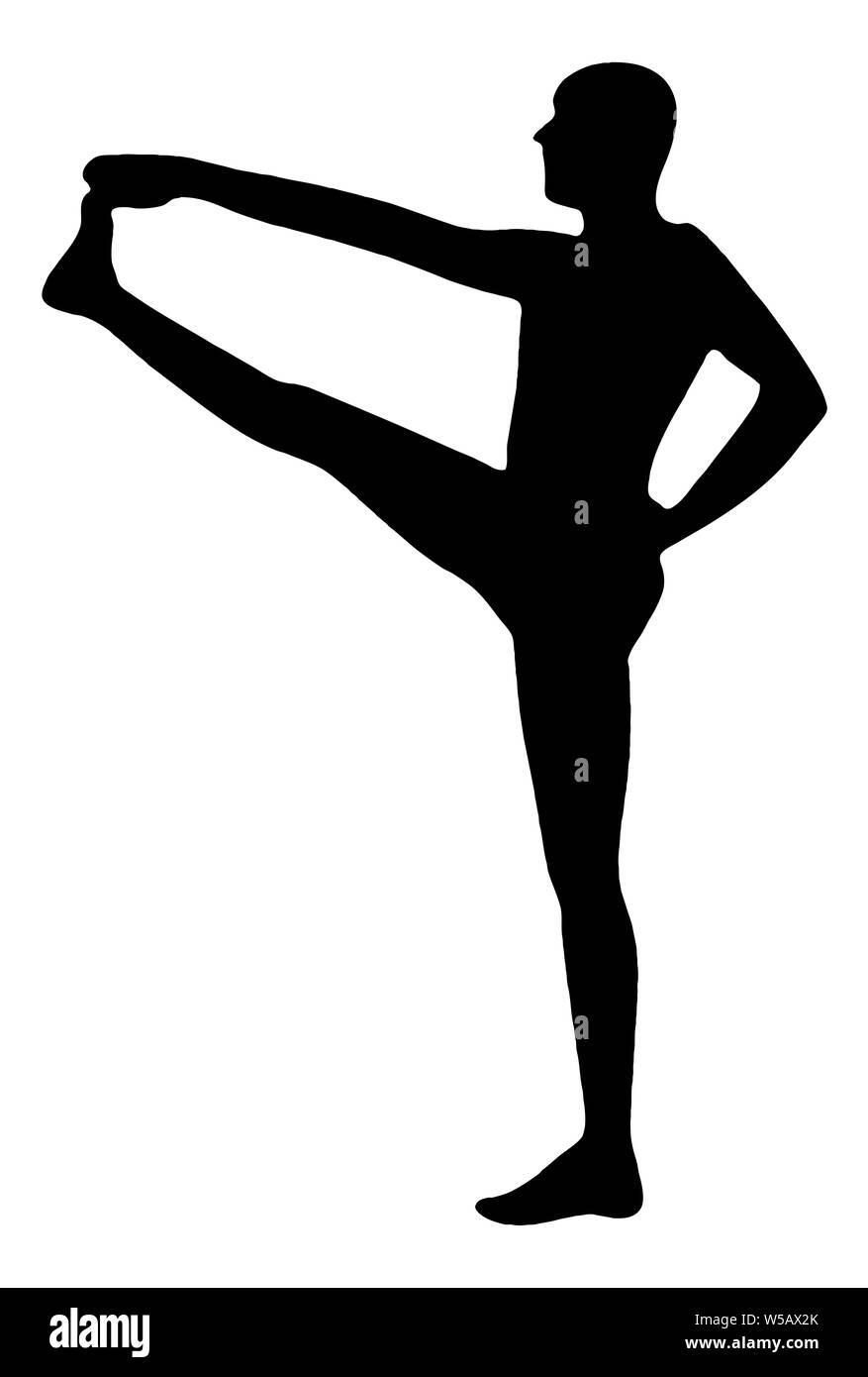 Mann, die Dehnung Stockfoto