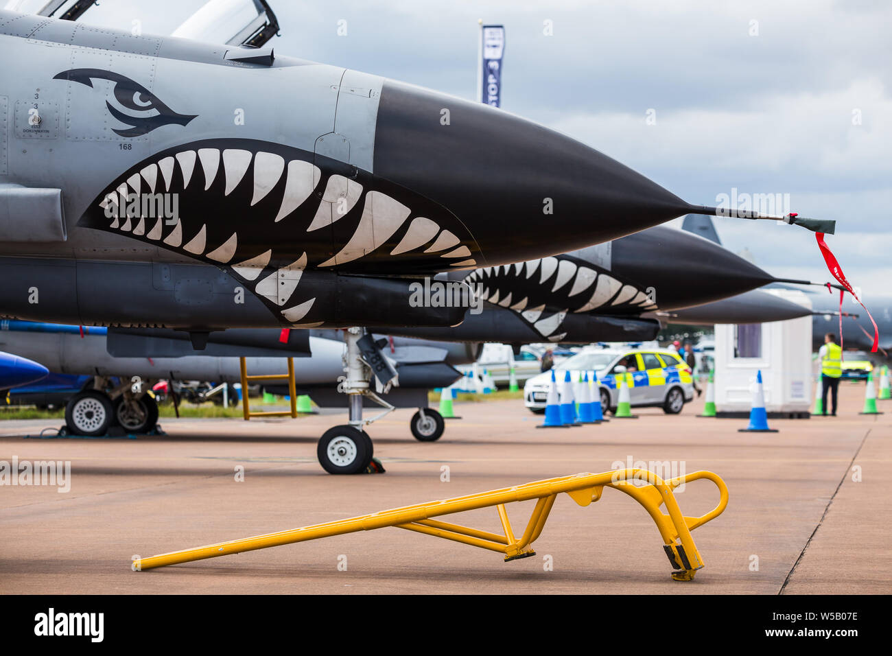 Türkische Luftwaffe F-4E-2020 Phantom am2019 Royal International Air Tattoo in Fairford RAF erfasst. Stockfoto