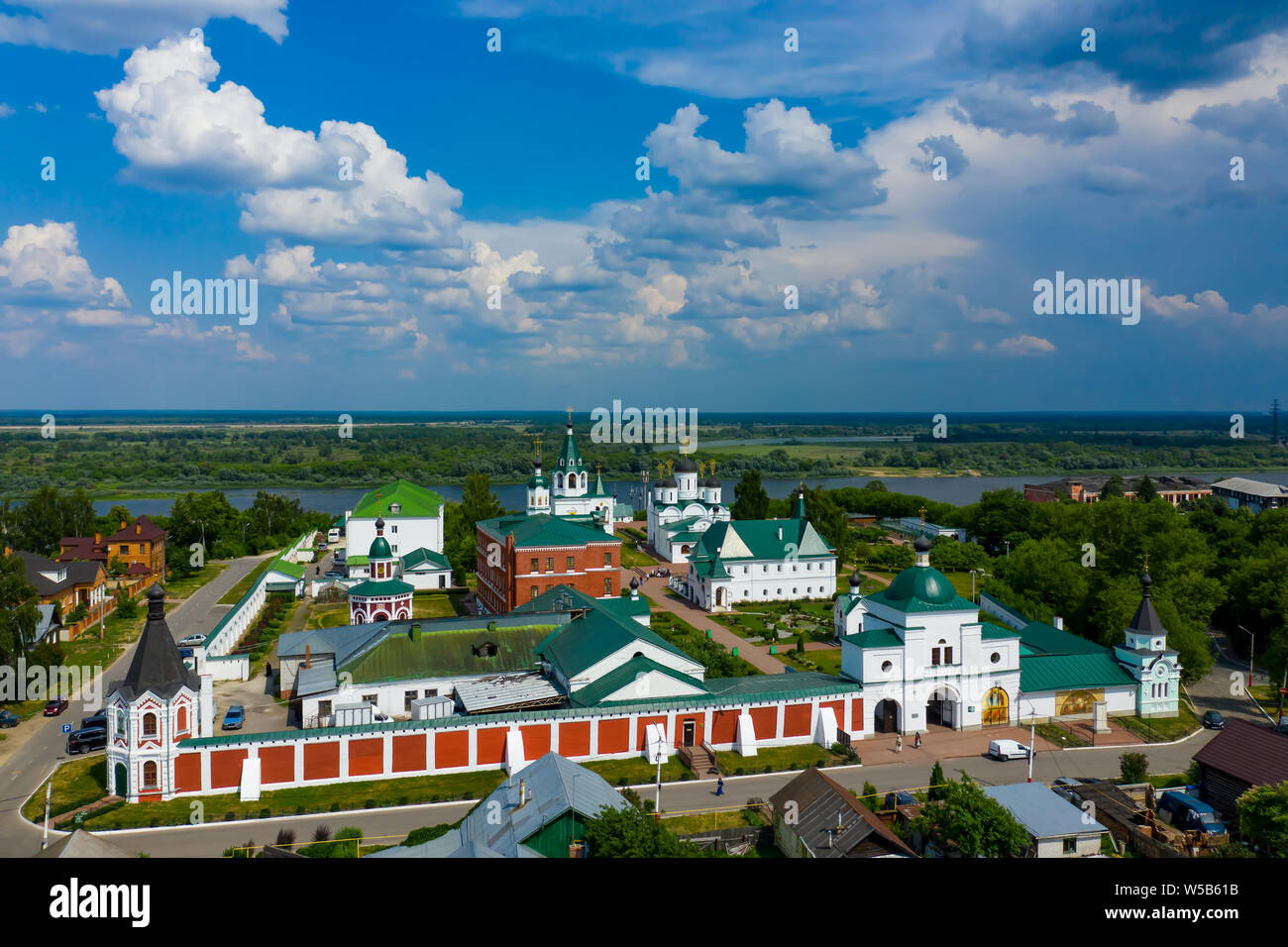 Murom Spaso-Preobrazhensky Kloster, russland, wladimir Region. Antenne drone Ansicht Stockfoto