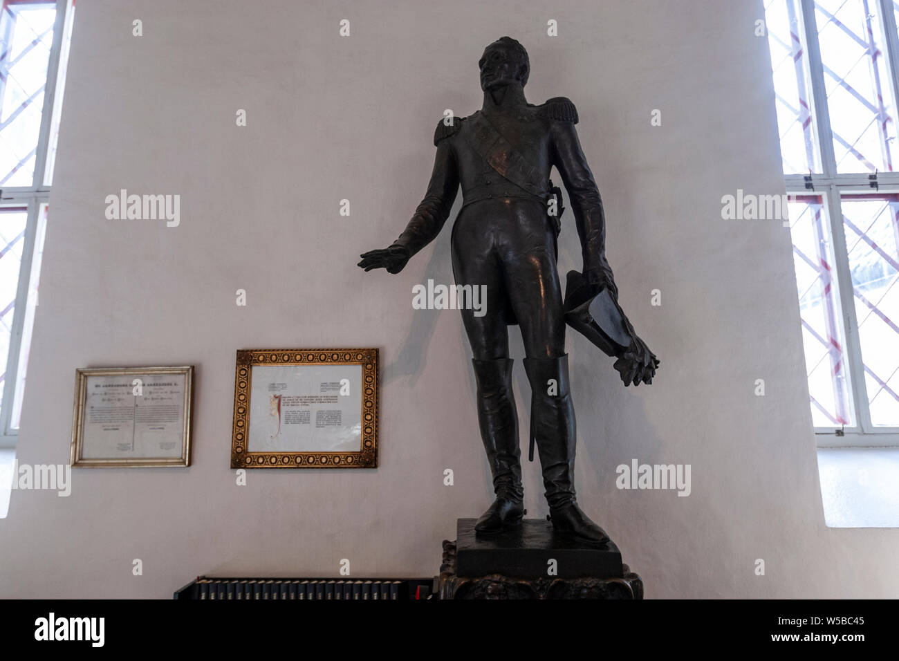 Statue von Zar Alexander I, Porvoo Cathedral, mittelalterliche Altstadt von Porvoo, Finnland Stockfoto