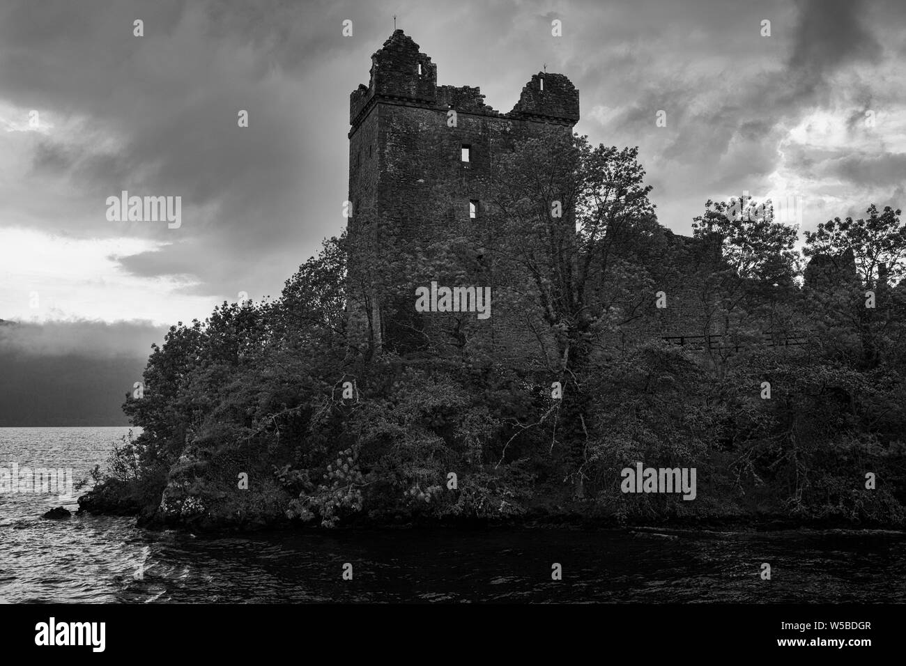 Urquhart Castle Loch Ness in den Highlands von Schottland. Stockfoto
