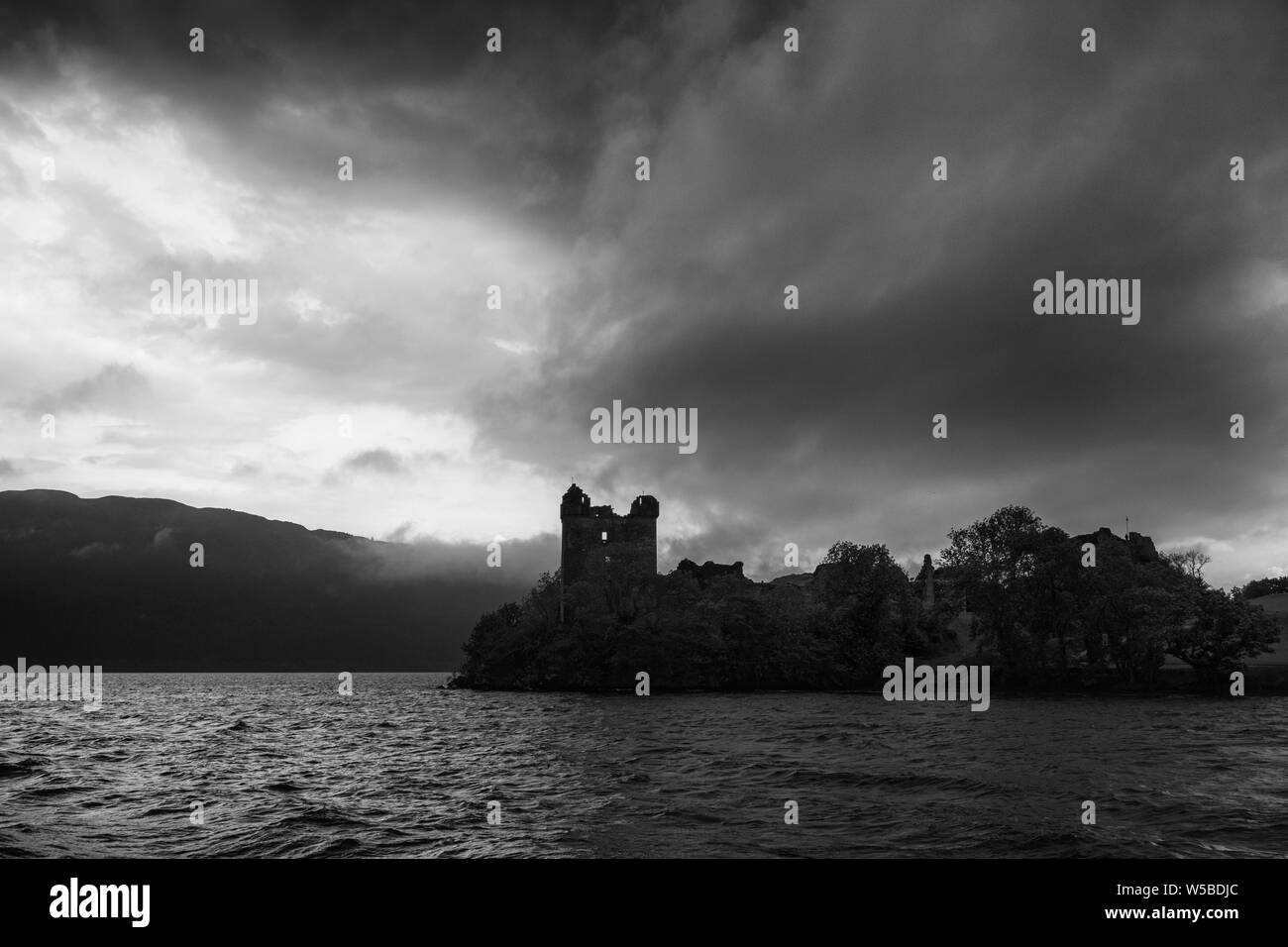 Urquhart Castle Loch Ness in den Highlands von Schottland. Stockfoto