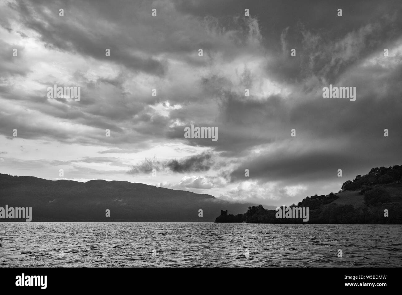 Urquhart Castle Loch Ness in den Highlands von Schottland. Stockfoto